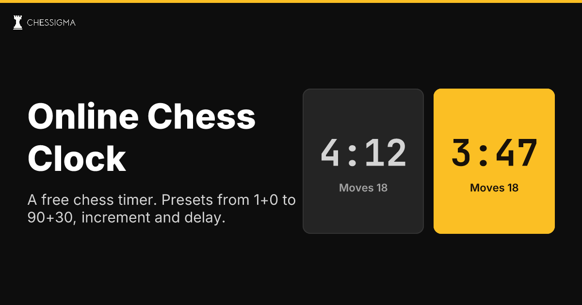 Chess Clock: Free Online Chess Timer | Chessigma
